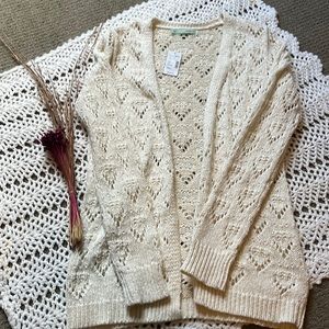 Knit open cardigan